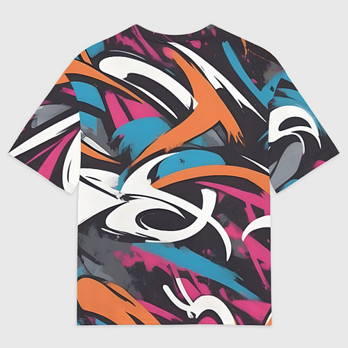Мужская футболка оверсайз Граффити абстракция / 3D-принт – фото 2