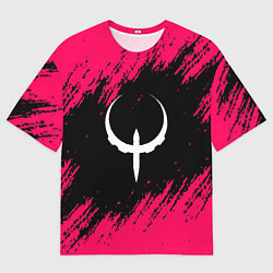 Мужская футболка оверсайз Quake розовые краски