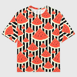 Мужская футболка оверсайз Арбузные дольки