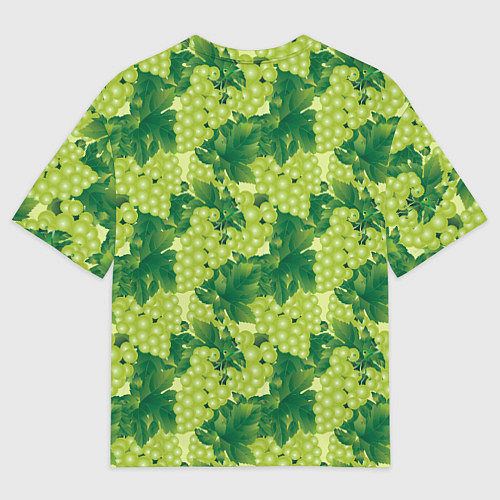 Мужская футболка оверсайз Виноградный цветной паттерн / 3D-принт – фото 2