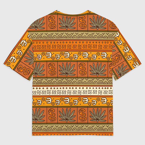 Мужская футболка оверсайз В африканском стиле / 3D-принт – фото 2