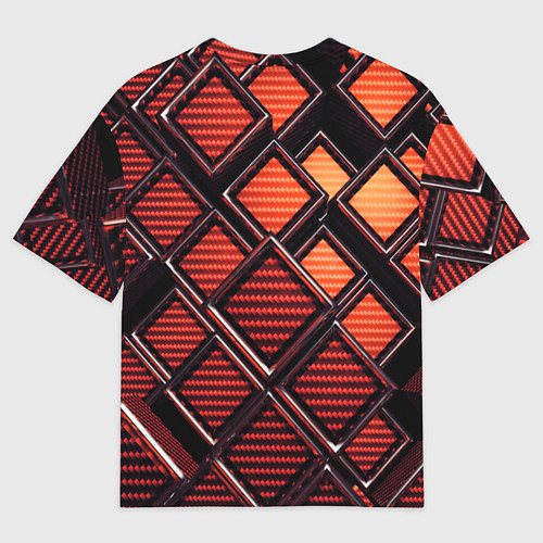 Мужская футболка оверсайз Геометрия карбон / 3D-принт – фото 2