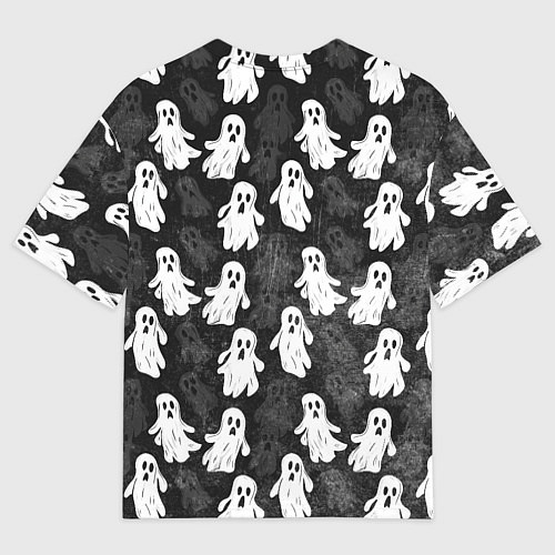 Мужская футболка оверсайз Паттерн с призраками / 3D-принт – фото 2