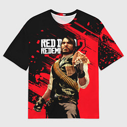 Мужская футболка оверсайз Red Dead Redemption 2 - Wanted