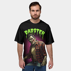 Футболка оверсайз мужская Dadster - zombie - на хэллоуин, цвет: 3D-принт — фото 2