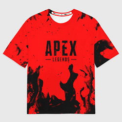 Футболка оверсайз мужская Apex legends fire steel, цвет: 3D-принт