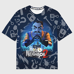 Футболка оверсайз мужская Привет сосед из игры Hello Neighbor, цвет: 3D-принт