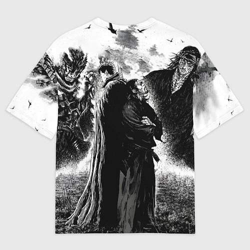 Мужская футболка оверсайз Musashi Miyamoto And Berserk / 3D-принт – фото 2