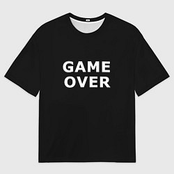 Мужская футболка оверсайз Game over white logo