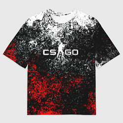 Футболка оверсайз мужская CSGO брызги красок, цвет: 3D-принт