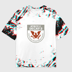 Мужская футболка оверсайз State of decay краски