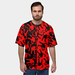 Футболка оверсайз мужская ЪУЪ съука mem pattern, цвет: 3D-принт — фото 2