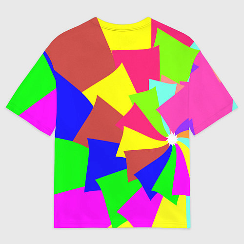 Мужская футболка оверсайз Разноцветная мозаика / 3D-принт – фото 2