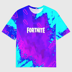 Мужская футболка оверсайз Fortnite neon game