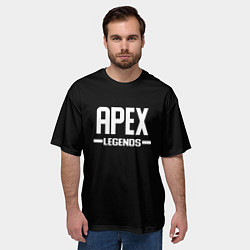 Футболка оверсайз мужская Apex legends logo white, цвет: 3D-принт — фото 2