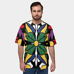 Футболка оверсайз мужская Узор калейдоскоп, цвет: 3D-принт — фото 2