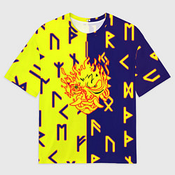 Мужская футболка оверсайз Samurai japan symbol