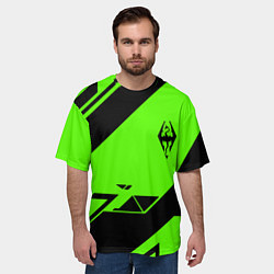 Футболка оверсайз мужская The Elder Scrolls geometry steel, цвет: 3D-принт — фото 2