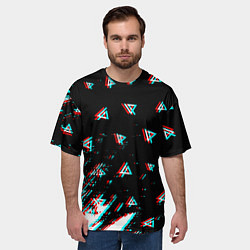 Футболка оверсайз мужская Linkin park glitch patern, цвет: 3D-принт — фото 2