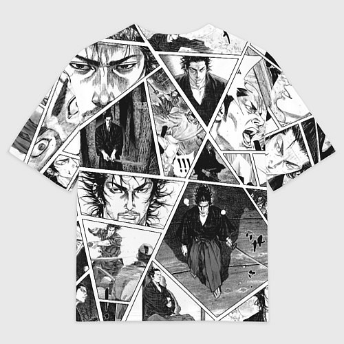 Мужская футболка оверсайз Musashi ponders / 3D-принт – фото 2