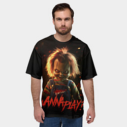 Футболка оверсайз мужская Chucky wanna play?, цвет: 3D-принт — фото 2