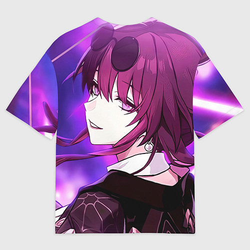 Мужская футболка оверсайз Honkai Star Rail Kafka violet light / 3D-принт – фото 2