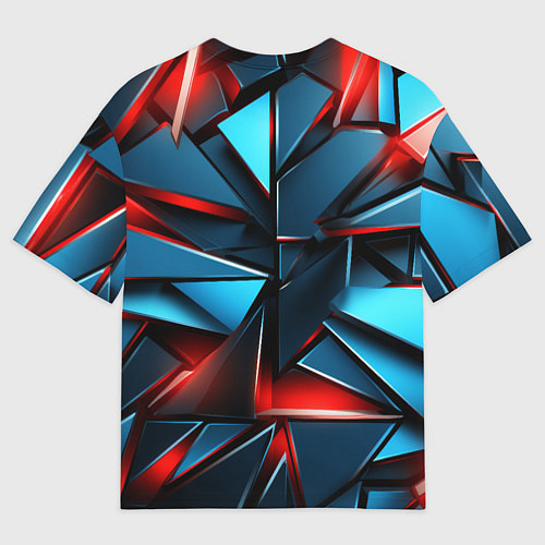 Мужская футболка оверсайз Геометрические осколки / 3D-принт – фото 2