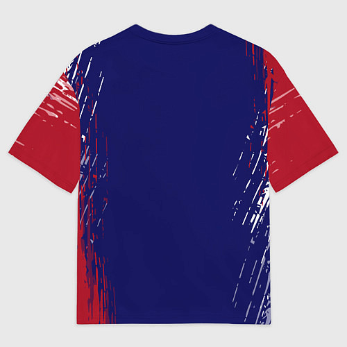 Мужская футболка оверсайз Velial squad - red abstract / 3D-принт – фото 2