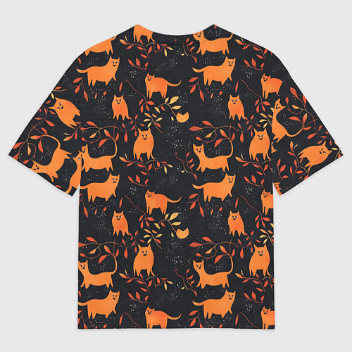 Мужская футболка оверсайз Рыжие котики / 3D-принт – фото 2