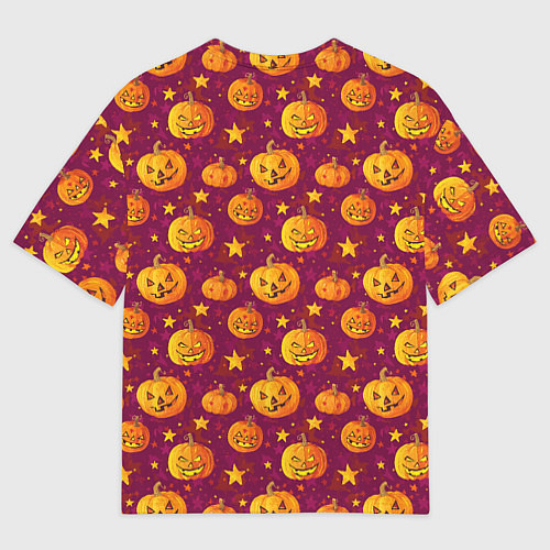 Мужская футболка оверсайз Веселые тыквы на Хэллоуин / 3D-принт – фото 2