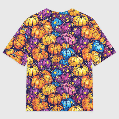 Мужская футболка оверсайз Тыквенный урожай / 3D-принт – фото 2