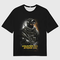 Футболка оверсайз мужская Counter strike спецназовец, цвет: 3D-принт
