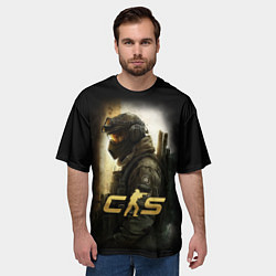 Футболка оверсайз мужская Counter strike спецназовец, цвет: 3D-принт — фото 2