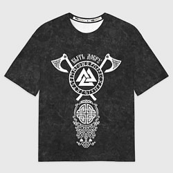 Мужская футболка оверсайз Быть добру - орнамент с валькнутом