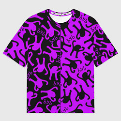 Футболка оверсайз мужская Ъуъ съука mem pattern, цвет: 3D-принт