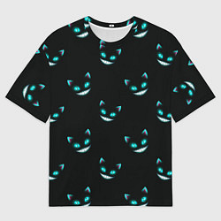 Футболка оверсайз мужская Кошачий монстр паттерн, цвет: 3D-принт