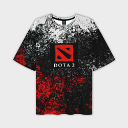 Футболка оверсайз мужская Dota 2 брызги красок, цвет: 3D-принт