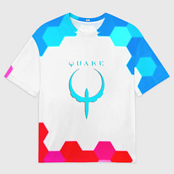 Мужская футболка оверсайз Квейк соты