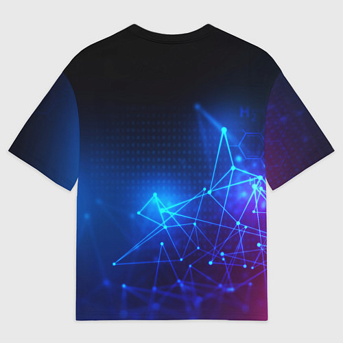 Мужская футболка оверсайз Герб РФ абстракция текстура / 3D-принт – фото 2