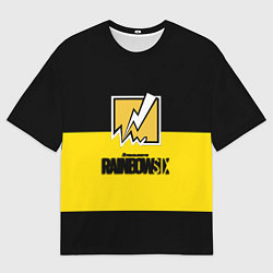 Мужская футболка оверсайз Rainbow six logo game