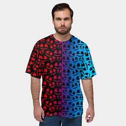 Футболка оверсайз мужская Marshmello gradient, цвет: 3D-принт — фото 2