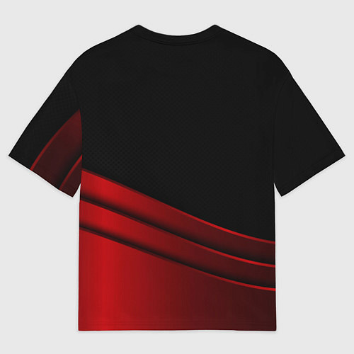 Мужская футболка оверсайз AUDI carbon metal / 3D-принт – фото 2