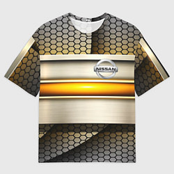 Футболка оверсайз мужская Nissan sport avto metal, цвет: 3D-принт