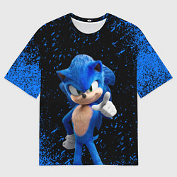 Мужская футболка оверсайз Sonic - sega