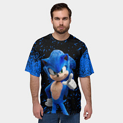Футболка оверсайз мужская Sonic - sega, цвет: 3D-принт — фото 2