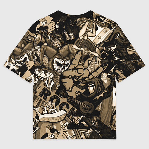 Мужская футболка оверсайз Король и шут средневековья играют рок / 3D-принт – фото 2