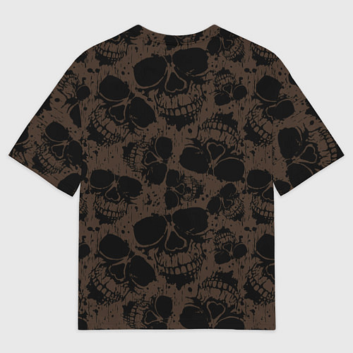 Мужская футболка оверсайз Merry Christmas - skeleton / 3D-принт – фото 2