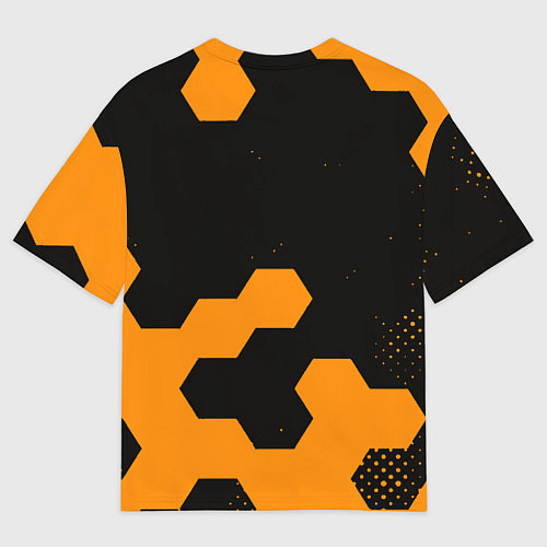 Мужская футболка оверсайз Герф РФ соты броня / 3D-принт – фото 2