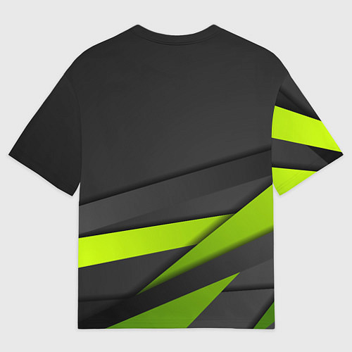 Мужская футболка оверсайз Cyberpunk 2077 stripes line / 3D-принт – фото 2