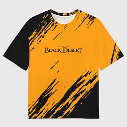 Мужская футболка оверсайз Black desert краски абстракция